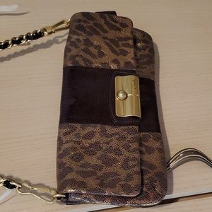Coach leopard shoulder bag
